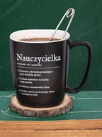 Kubki - Nauczycielka / Kubek Dla Nauczycielki / Czarny Matowy Z Uchem - miniaturka - grafika 1