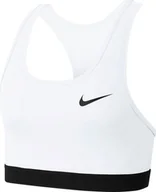 Bielizna sportowa damska - Nike Stanik Nike Swoosh Band Bra Non Pad biały BV3900 100 - miniaturka - grafika 1