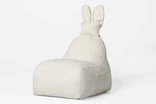 Uszata pufa siedzisko z oparciem Funny Bunny Ciciuś - OFF WHITE - Fotele i pufy dla dzieci - miniaturka - grafika 1