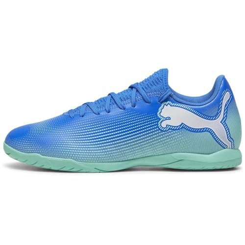 PUMA Unisex Future 7 Play It buty piłkarskie, Hyperlink Blue Mint PUMA White, 39 EU