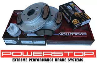 Przednie klocki + wiercone nacinane tarcze hamulcowe POWERSTOP EVOLUTION Dodge Durango 2007-2009 - Tarcze hamulcowe - miniaturka - grafika 2