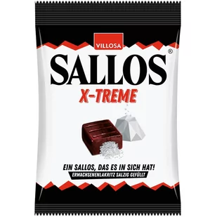 SALLOS X-treme karmelki o smaku lukrecji z nadzieniem amoniakowo-solnym 150g - Cukierki - miniaturka - grafika 1