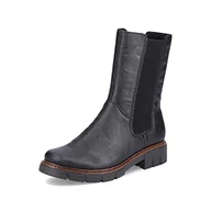 Botki damskie - Rieker Chelsea Boots Z3582, damskie botki, Czarny 00, 37 EU - miniaturka - grafika 1