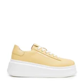 Półbuty męskie - Damskie sneakersy ze skóry na grubej podeszwie klasyczne - miniaturka - grafika 1