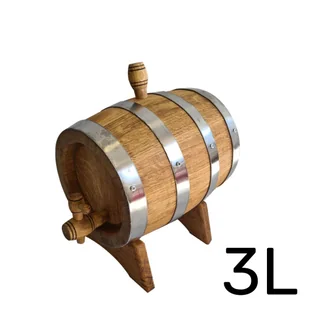 Beczka drewniana dębowa 3l wypalana na bimber, whisky lub wino + grawer - Beczki - miniaturka - grafika 1