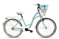 Rowery - Rower miejski damski z koszykiem Goetze 26 cali turkusowy - miniaturka - grafika 1