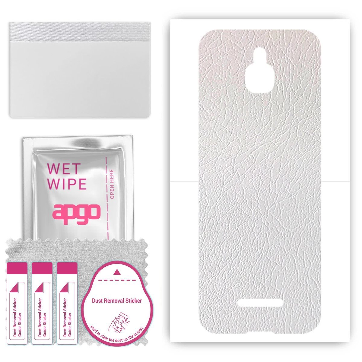 Folia naklejka skórka strukturalna na TYŁ do Nokia 8000 4G - Skóra Biała - apgo SKINS