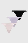 Majtki damskie - Tommy Jeans stringi 3-pack kolor fioletowy UW0UW05017 - miniaturka - grafika 1
