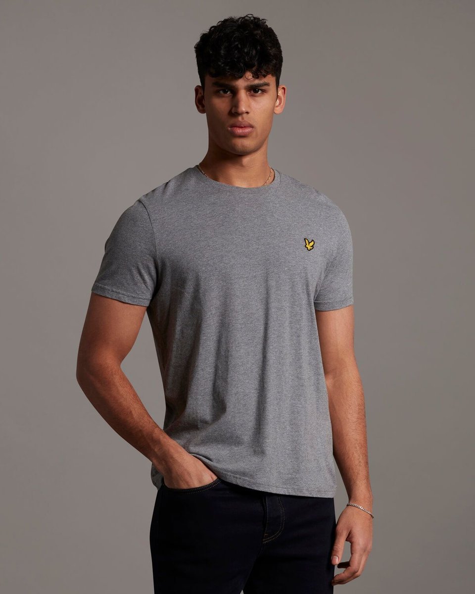 T-shirt męskie lyle and scott 1874 ts400vog plain t28 mid szary marl