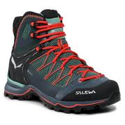 Buty trekkingowe damskie - Trekkingi Salewa Ws Mtn Trainer Lite Mid Gtx GORE-TEX 61360-5585 Feld Green/Fluo Coral 5585 - miniaturka - grafika 1