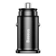 Ładowarki samochodowe - Baseus Square inteligentna ładowarka samochodowa 2x USB QC3.0 Quick Charge 3.0 SCP AFC 30W czarny (CCALL-DS01) - miniaturka - grafika 1