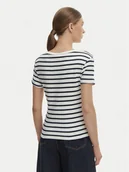 Koszulki i topy damskie - Tommy Hilfiger T-Shirt WW0WW49250 Écru Slim Fit - miniaturka - grafika 1