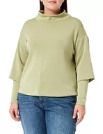 Bluzy damskie - s.Oliver BLACK LABEL Bluza damska z długim rękawem zielona 40, zielony, 40 - miniaturka - grafika 1