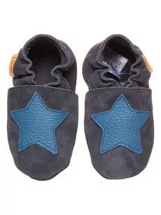 lamino Skórzane buty w kolorze granatowym do raczkowania - Buciki dla niemowląt - miniaturka - grafika 1
