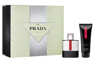 Zestawy perfum damskich - Zestaw kosmetyków Prada Luna Rossa Carbon Woda toaletowa 50 ml + Żel pod prysznic 75 ml (3614274109450) - miniaturka - grafika 1