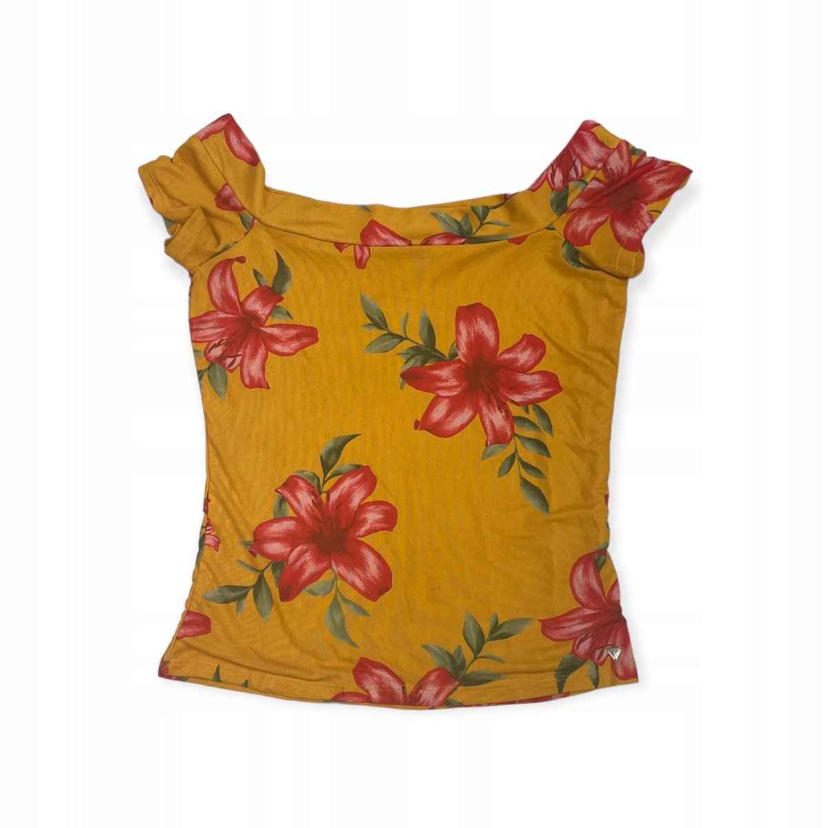 Bluzka damska krótki rękaw hiszpanka GUESS LA M