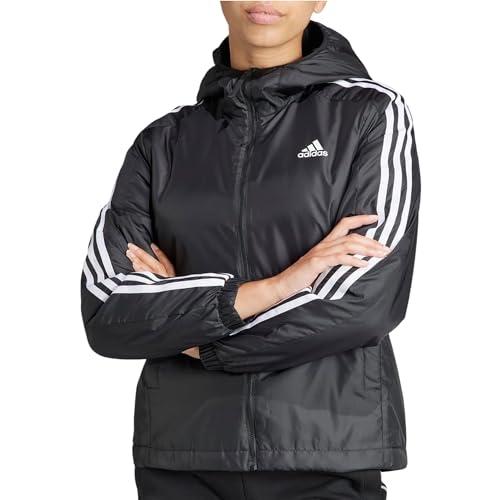 adidas Damska kurtka z kapturem Essentials 3S, czarna, Czarny, XXS