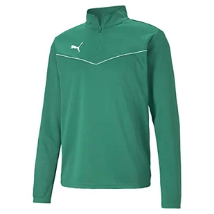 Puma Męska teamRISE 1/4 Zip Top koszulka, pieprz zielony biały, L 657394 - Koszulki i topy damskie - miniaturka - grafika 1
