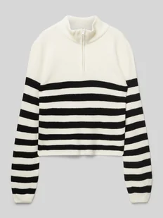 Sweter z dzianiny o kroju regular fit ze wzorem w paski model ‘FRANCA’ - Swetry dla dziewczynek - miniaturka - grafika 1
