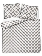 Pościel - Pościel perkal z bizą 160x200 5592a biało-czarna - miniaturka - grafika 1