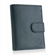 Portfele - Betlewski, Portfel skórzany męski zatrzask pionowy granatowy - miniaturka - grafika 1