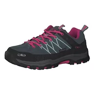 Buty dla chłopców - CMP Kids Rigel Low Trekking Shoes WP, Buty Rise Piesze wycieczki, Zielony purpurowy fluo mineralny, 38 EU - miniaturka - grafika 1