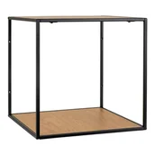 Półki do salonu - House Nordic Półka ścienna Avery, 36x36x36 cm, czarno-dębowa - miniaturka - grafika 1