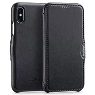 Etui i futerały do telefonów - moVear moVear stylowe etui do Apple iPhone Xs MAX | Skóra Gładka AIXSMS0CIBKSBK - miniaturka - grafika 1