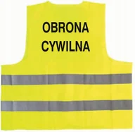 Odzież robocza - Kamizelka odblaskowa z nadrukiem OBRONA CYWILNA rozmiar L - miniaturka - grafika 1