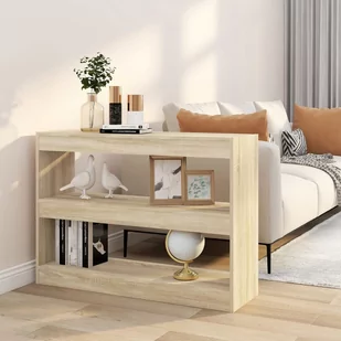 VidaXL, Regał na książki/przegroda, dąb sonoma, 100x30x72 cm - Regały - miniaturka - grafika 1