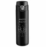 Kubki termiczne - Kubek termiczny czarny z grawerem dla niej dziewczynki na święta - miniaturka - grafika 1