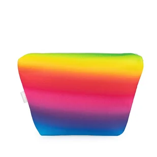 Kosmetyczka, etui w rozmiarze XXL, tęczowa z koronkowym wnętrzem - Kosmetyczki, organizery i kuferki - miniaturka - grafika 1