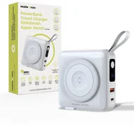 Powerbanki - Mobile Origin Powerbank & Travel Charger, Lightning/USB-C Cable, MagSafe/AW/iPhone Compatible, white - miniaturka - grafika 1