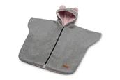 Akcesoria do fotelików - Sensillo, ponczo samochodowe szary melange / róż - miniaturka - grafika 1