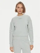 Bluzy damskie - Calvin Klein Bluza Micro Logo K20K206630 Zielony Regular Fit - miniaturka - grafika 1