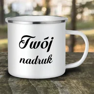 Kubki - Duży, metalowy kubek emaliowany z Twoim nadrukiem - miniaturka - grafika 1