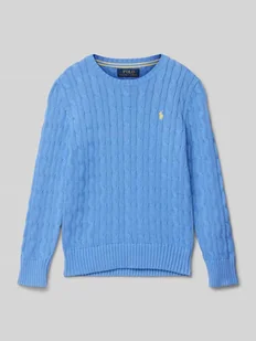 Sweter z dzianiny z wzorem warkocza - Swetry dla chłopców - miniaturka - grafika 1
