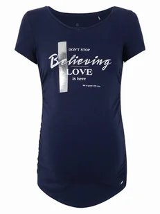 Damski t-shirt ciążowy z nadrukiem granatowy Bellybutton Maternity, r.M - Koszulki i topy damskie - miniaturka - grafika 1