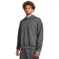 Koszulki sportowe męskie - Meska bluza treningowa nierozpinana z kapturem Under Armour UA Journey Rib Hoodie - szara - UNDER ARMOUR - miniaturka - grafika 1