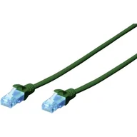 Patchcordy - Digitus Professional Patch cord UTP kat. 5e 0,5m PVC zielony DK-1512-005/G - miniaturka - grafika 1