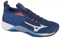 Siatkówka - Mizuno Wave Momentum 2 V1GA211212, Męskie, buty do siatkówki, Granatowy - miniaturka - grafika 1