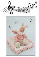 Pamiątka Chrztu Świętego - Pozytywka ŚPIJ DZIECINO - Pamiątka & Upominek Figurka PINK - miniaturka - grafika 1