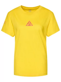 Koszulki i topy damskie - Vans T-Shirt Tri Boyfriend VN0A4SCY Żółty Regular Fit - grafika 1