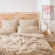 Pościel dla dzieci - Blumtal pościel dziecięca 100x135cm bawełna - muślinowa pościel dziecięca 100x135 cm + poszewka na poduszkę 40x60 cm - pościel taupe z certyfikatem OEKO-TEX - miniaturka - grafika 1