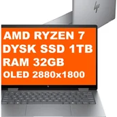 Laptopy 2w1 - HP Envy x360 14-fa0008ca / 9W3W6UA / Ryzen 7 / 32GB / 1TB / AMD Radeon / 3k / Dotyk / OLED 120Hz / Win 11 / Srebrny - miniaturka - grafika 1