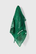 Apaszki i szaliki damskie - Lauren Ralph Lauren apaszka z domieszką jedwabiu kolor zielony wzorzysta - miniaturka - grafika 1