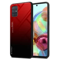 Etui i futerały do telefonów - Etui Cadorabo kompatybilne z Samsung Galaxy A71 4G w kolorze CZERWONYM - CZARNYM - Dwukolorowe etui na telefon wykonane z silikonu TPU i szkła hartowanego - Silikonowe etui Ultra Slim Back Cover Case Bumper - miniaturka - grafika 1