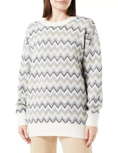 ALARY Damski sweter z dzianiny 15525117-AL01, wełniany biały wielokolorowy, XL/XXL, Wełna biała, wielokolorowa, XL-XXL - Swetry damskie - miniaturka - grafika 1