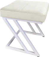 Pufy i podnóżki - Atos Pufa ZETA LOFT taboret podnóżek podstawa biała MG50 - miniaturka - grafika 1