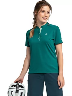 Koszulki sportowe damskie - Schöffel Koszulka kolarska "Rim" w kolorze zielonym - grafika 1